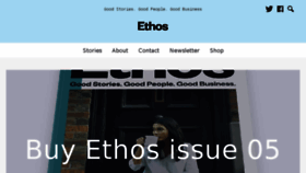 What Ethos-magazine.com website looked like in 2018 (6 years ago)