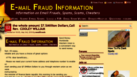 What Emailfrauds.in website looked like in 2018 (6 years ago)