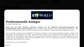 What Etfworld.de website looked like in 2018 (5 years ago)