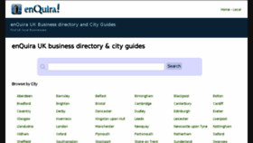 What Enquira.co.uk website looked like in 2018 (7 years ago)