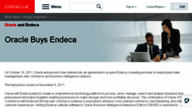 What Endeca.com website looked like in 2018 (6 years ago)