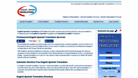What English-spanish-translations.com website looked like in 2018 (5 years ago)
