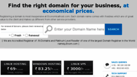 What Economicalhost.in website looked like in 2018 (5 years ago)