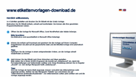 What Etikettenvorlagen-download.de website looked like in 2018 (6 years ago)