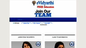 What Evidyarthi.in website looked like in 2018 (6 years ago)