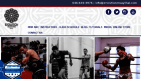 What Evolutionmuaythai.com website looked like in 2018 (6 years ago)