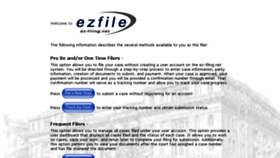What Ez-filing.net website looked like in 2018 (6 years ago)