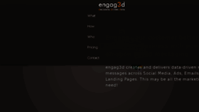 What Engag3d.com website looked like in 2018 (6 years ago)