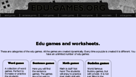 What Edu-games.org website looked like in 2018 (6 years ago)