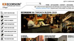 What Ecorson.com website looked like in 2018 (5 years ago)