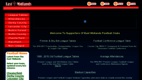 What Emfootball.co.uk website looked like in 2018 (5 years ago)