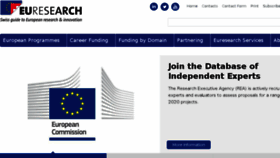 What Euresearch.ch website looked like in 2018 (7 years ago)