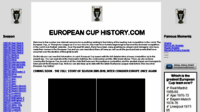 What Europeancuphistory.com website looked like in 2018 (5 years ago)