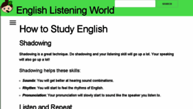 What English-listening-world.com website looked like in 2018 (5 years ago)