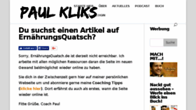 What Ernaehrungsquatsch.de website looked like in 2018 (5 years ago)