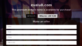 What Evalu8.com website looked like in 2018 (5 years ago)