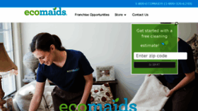 What Ecomaids.com website looked like in 2018 (5 years ago)