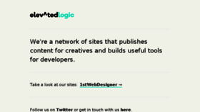 What Elevatedlogic.com website looked like in 2018 (5 years ago)