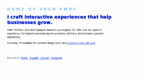 What Erenemre.com website looked like in 2018 (5 years ago)