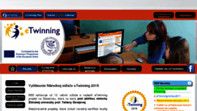 What Etwinning.sk website looked like in 2018 (5 years ago)