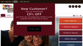 What Eyeglassuniverse.com website looked like in 2018 (5 years ago)