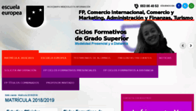 What Escuela-europea.com website looked like in 2018 (5 years ago)