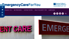 What Emergencycareforyou.org website looked like in 2018 (5 years ago)
