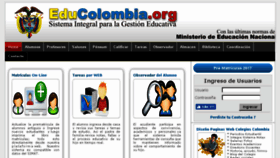 What Educolombia.org website looked like in 2018 (5 years ago)