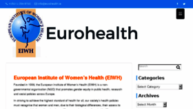 What Eurohealth.ie website looked like in 2018 (7 years ago)