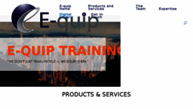 What E-quiptraining.com website looked like in 2018 (5 years ago)