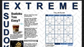 What Extremesudoku.info website looked like in 2018 (5 years ago)