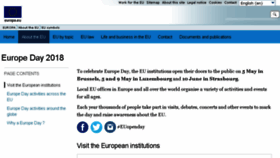 What Europeday.europa.eu website looked like in 2018 (5 years ago)