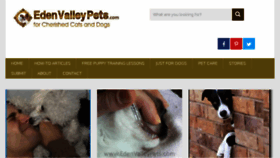 What Edenvalleypets.com website looked like in 2018 (5 years ago)