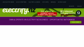 What Electrify.nz website looked like in 2018 (5 years ago)