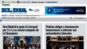 What Eldia.com.ar website looked like in 2018 (8 years ago)