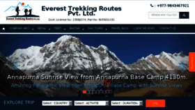 What Everesttrekkingroutes.com website looked like in 2018 (5 years ago)