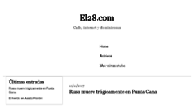 What El28.com website looked like in 2018 (5 years ago)