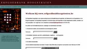 What Erfgoedbankhoogstraten.be website looked like in 2018 (5 years ago)
