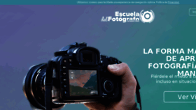 What Escueladelfotografo.com website looked like in 2018 (5 years ago)