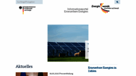 What Erneuerbare-energien.de website looked like in 2018 (5 years ago)