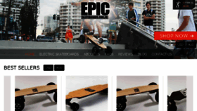 What Epicelectricskateboards.com website looked like in 2018 (5 years ago)