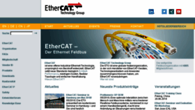 What Ethercat.ch website looked like in 2018 (5 years ago)