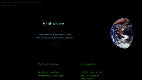 What Ecofuture.org website looked like in 2018 (5 years ago)