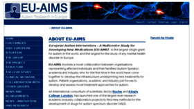 What Eu-aims.eu website looked like in 2018 (5 years ago)