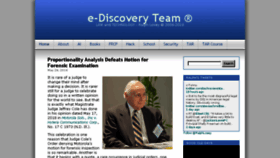 What E-discoveryteam.com website looked like in 2018 (5 years ago)