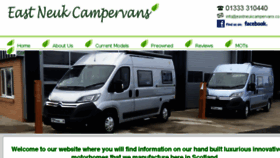 What Eastneukcampervans.co.uk website looked like in 2018 (5 years ago)
