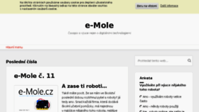 What E-mole.cz website looked like in 2018 (5 years ago)