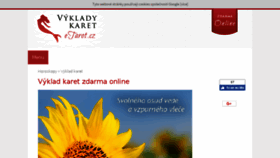 What Etarot.cz website looked like in 2018 (5 years ago)