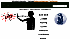 What Emf-cancer.microalpha.com website looked like in 2018 (5 years ago)