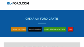 What El-foro.com website looked like in 2018 (7 years ago)